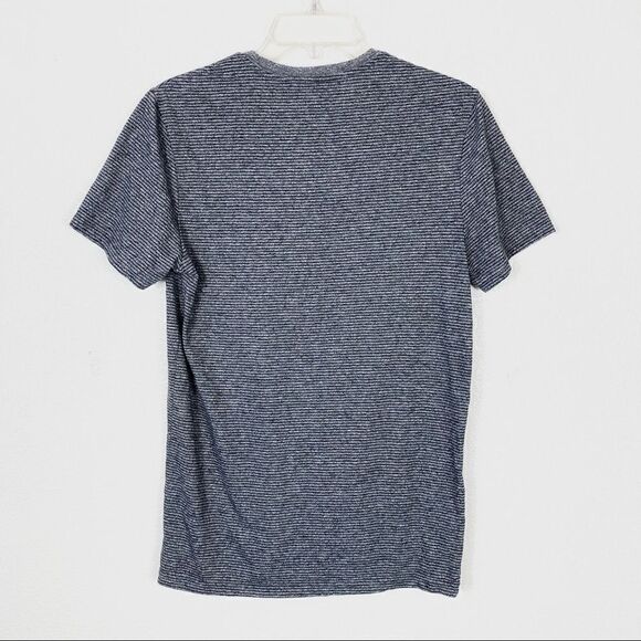 Goodfellow Target Grey & Black Striped Standard Fit Tshirt - Picture 2 of 4